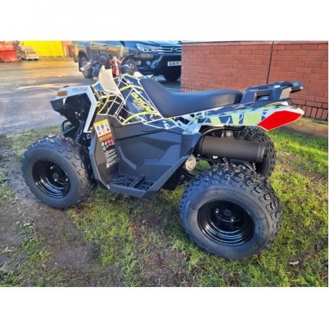 Polaris Outlaw 70 EFI Limited Edition Bright White/Lime Squeeze (Kids Quad Bike) 